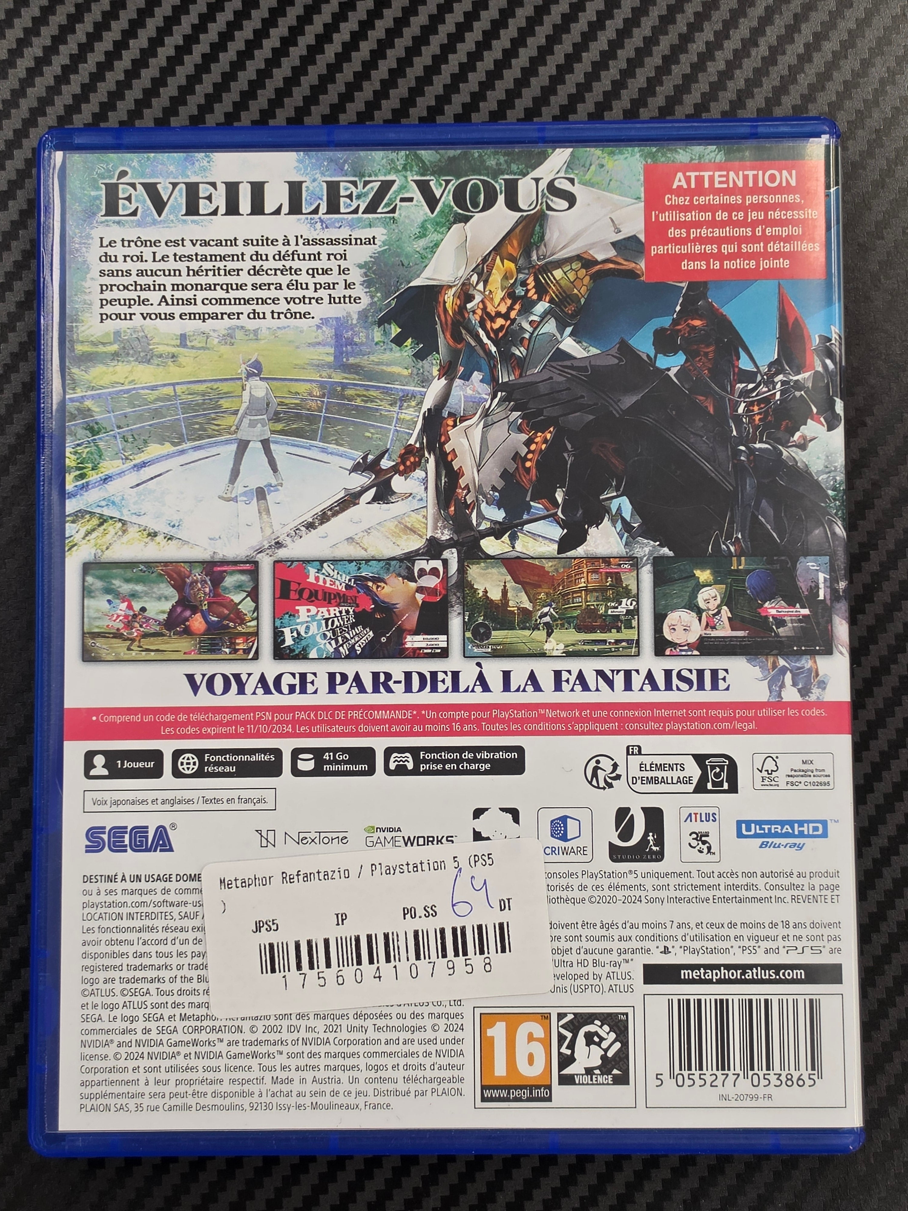 Metaphor Re Fantazio PlayStation 5