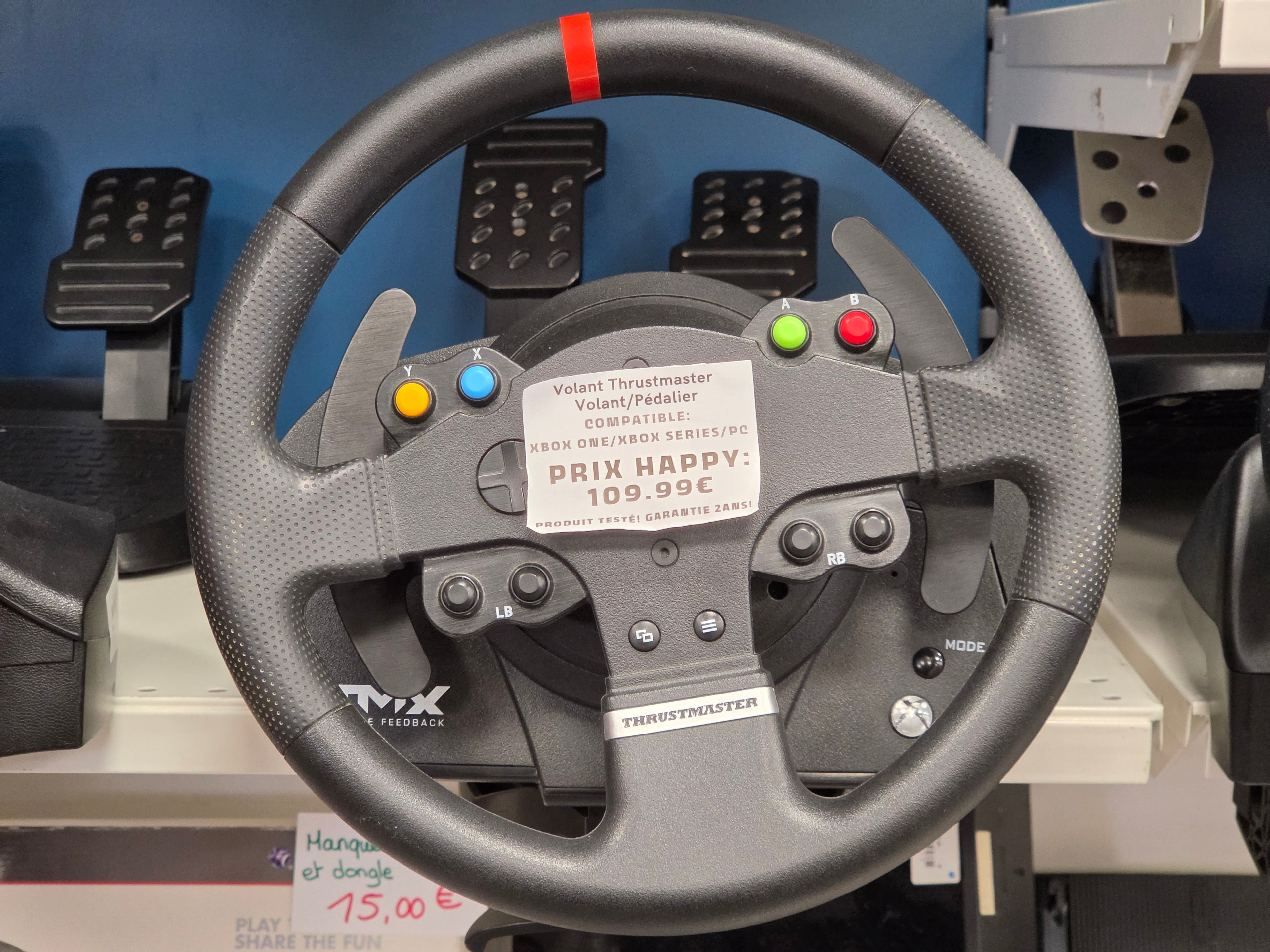 Volant et pédalier Thrustmaster TMX Force Feedback pour Xbox One, Series et PC