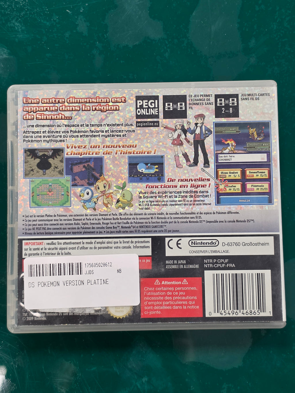Pokémon Version Platine Nintendo DS