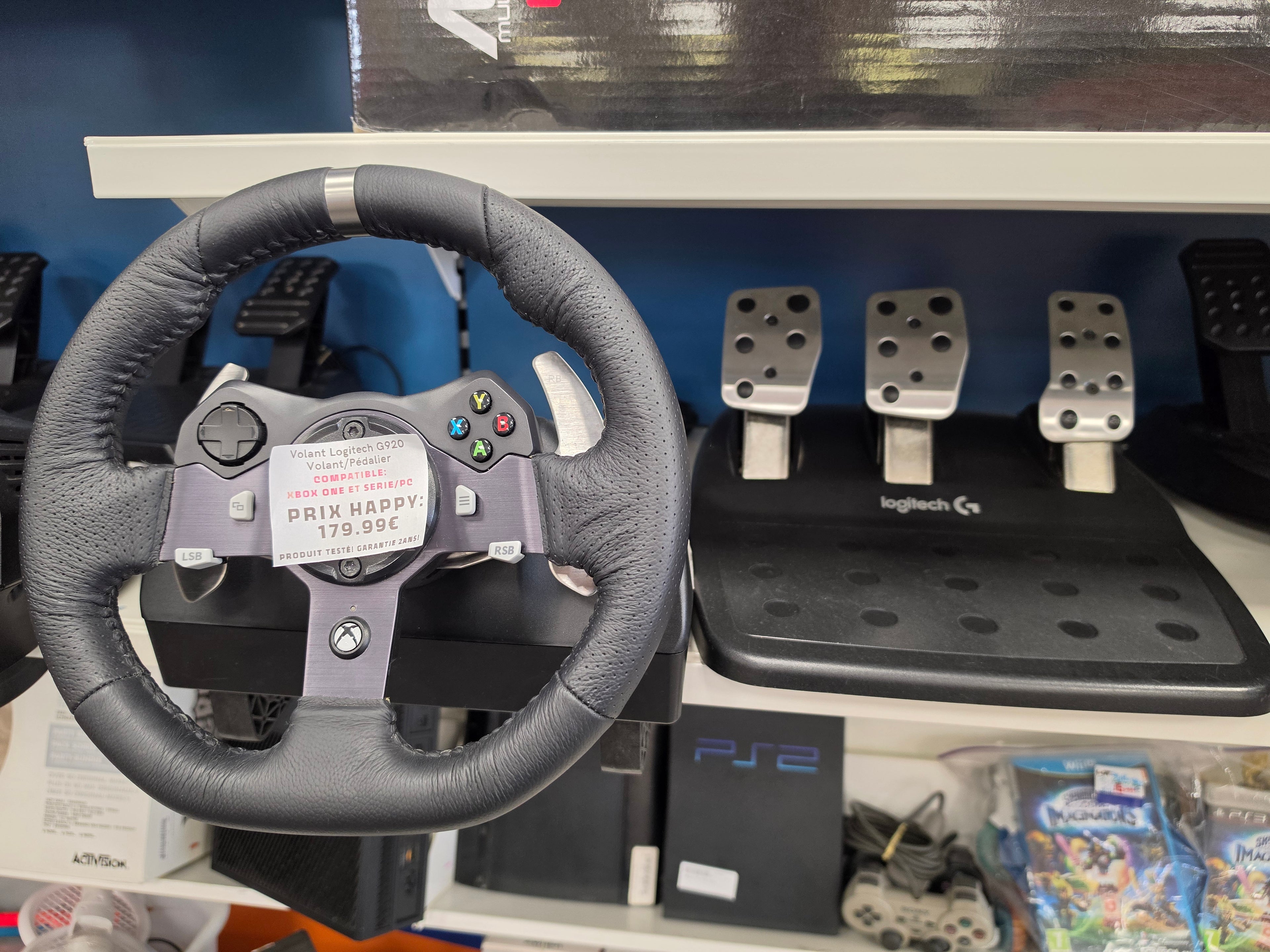 Volant et pédalier Logitech G920 pour Xbox One, Series et PC