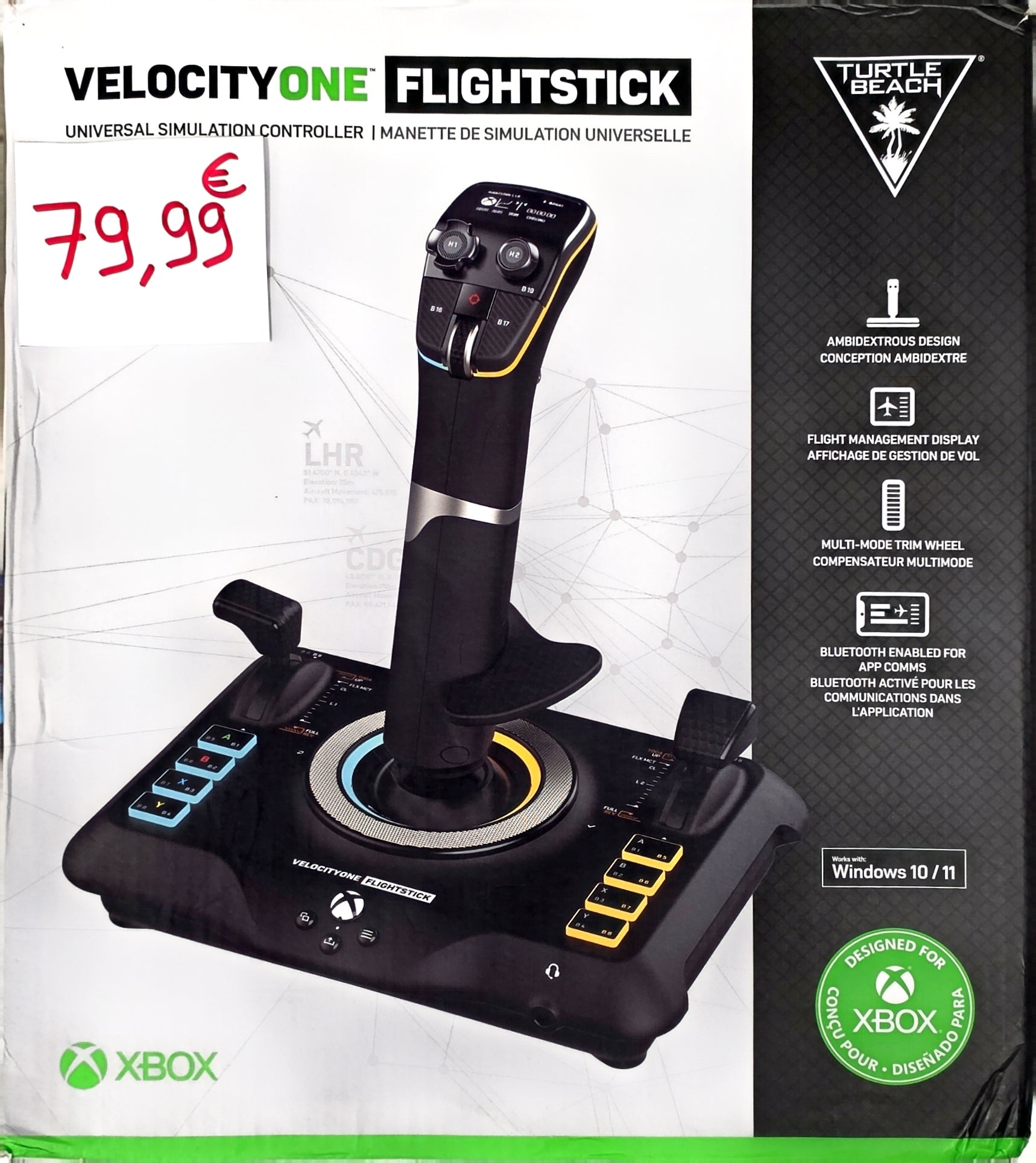 Manette de simulation Turtle Beach VelocityOne Flightstick pour Xbox One, Series et PC